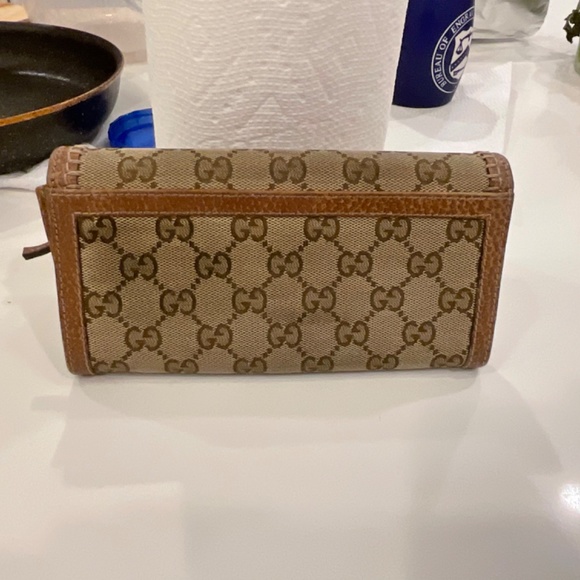 Gucci brown bow detailed clutch wallet - Picture 7 of 7